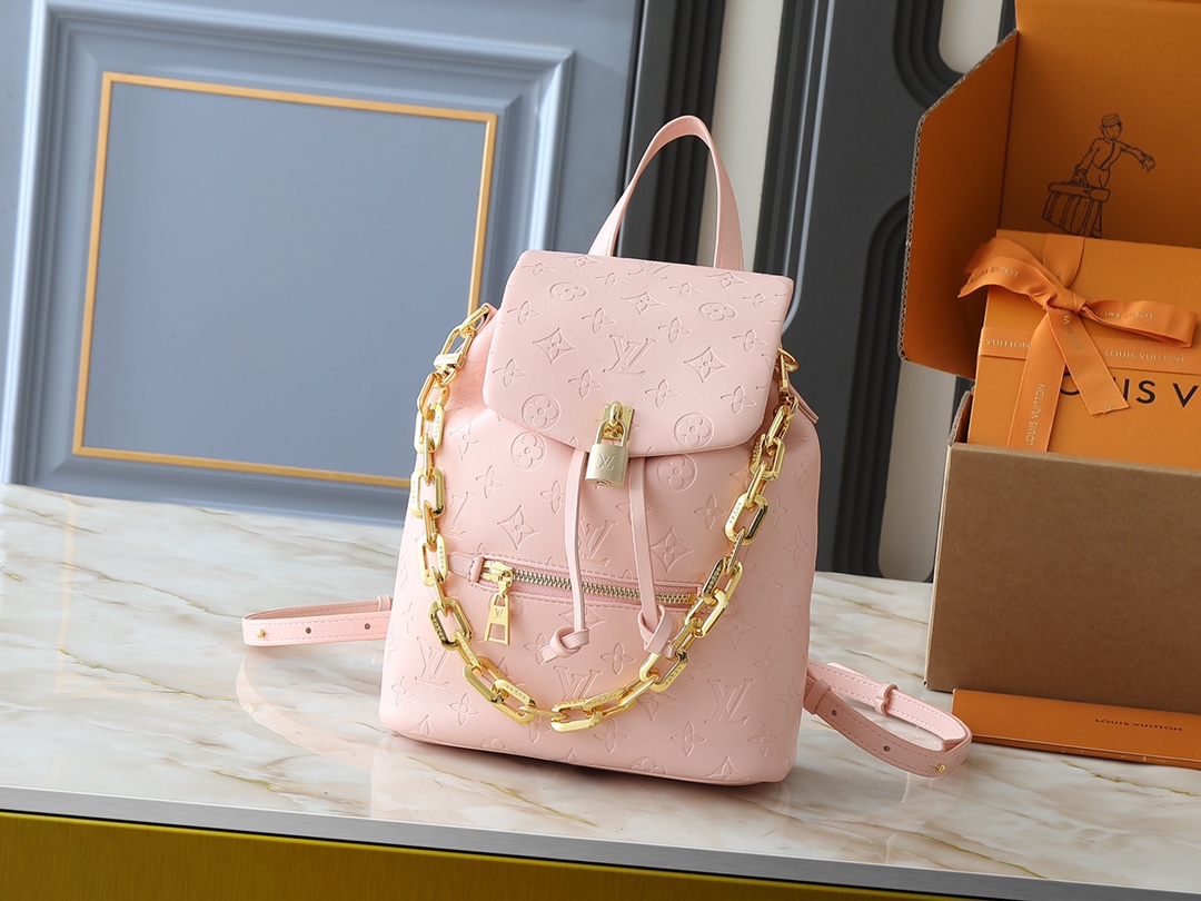 LV Rivage Bb Handbag Monogram Canvas Model M14680 Gold Hardware Elegant